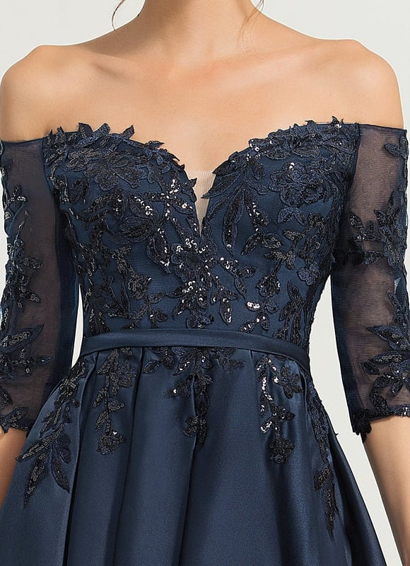 Robe Asymétrique Élégance Marine - gallery 4