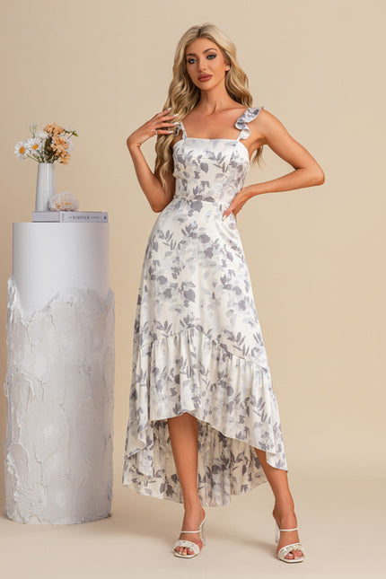 Robe Asymétrique Fleurie Légère - gallery 9