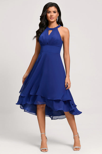 Robe Asymetrique Bleu Roi