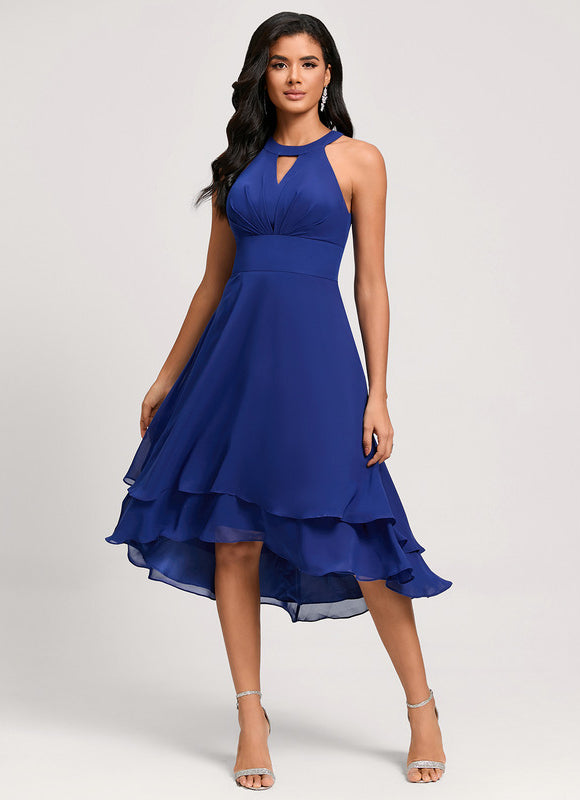 Robe Asymetrique Bleu Roi