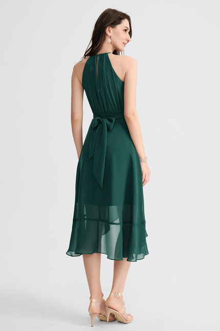 Robe Asymétrique Flottante Émeraude - gallery 6