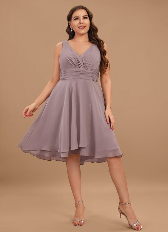 Robe Asymétrique Fluide Vert Pâle - gallery 7