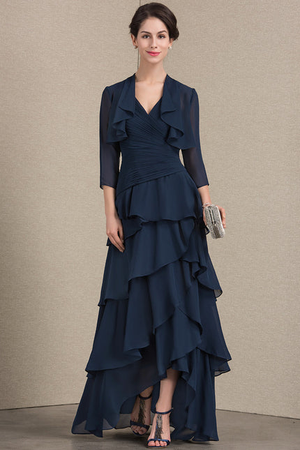 Robe Asymétrique Fluide Argentée