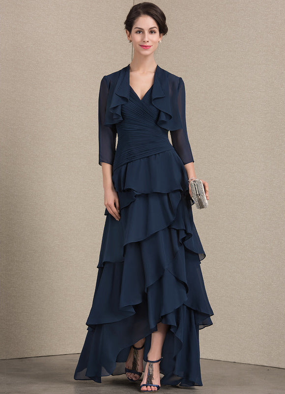 Robe Asymétrique Fluide Argentée