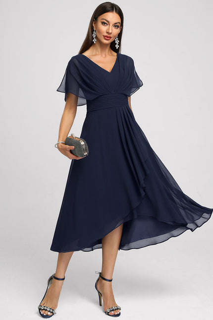 Robe Asymétrique Fluide Vert Pâle - gallery 3