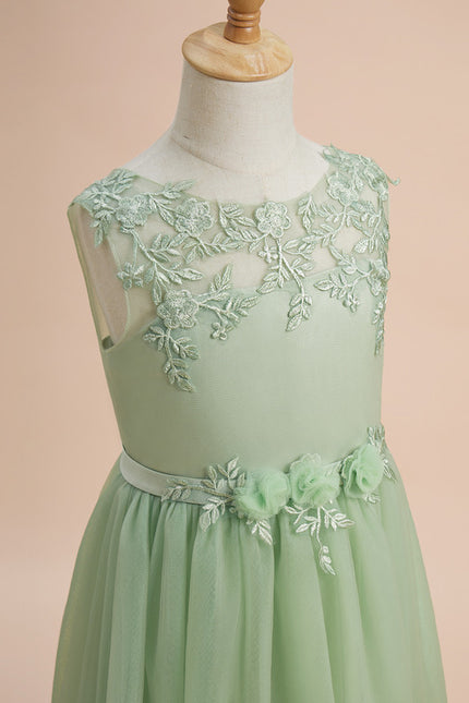 Robe Asymétrique Enfant Tulle Floral - gallery 4