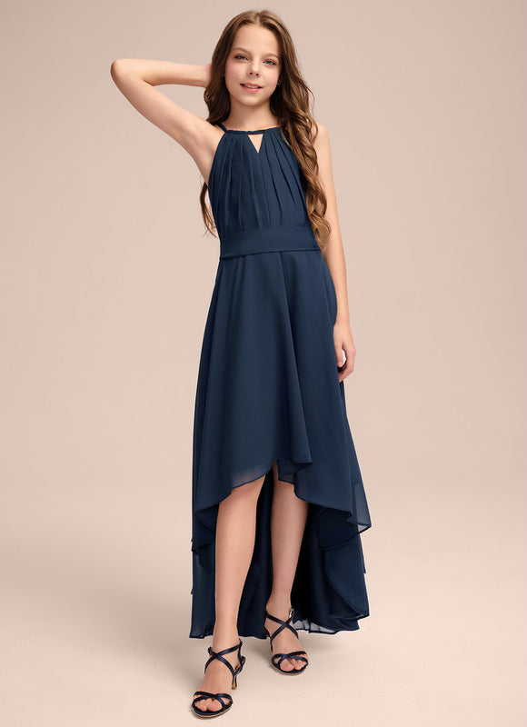 Robe Asymétrique Fluide Émeraude - gallery 1