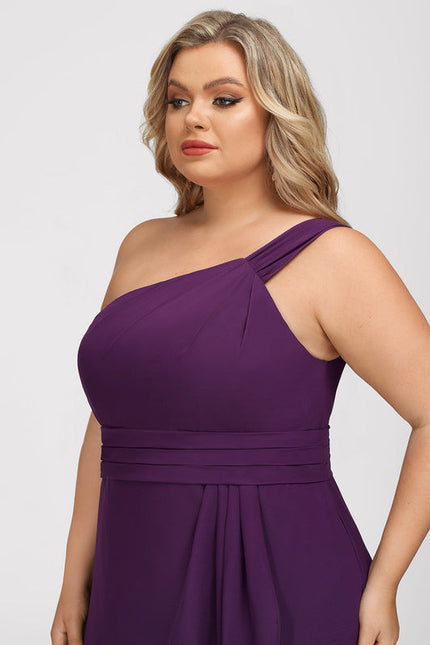 Robe Asymétrique Violet Drapée - gallery 9