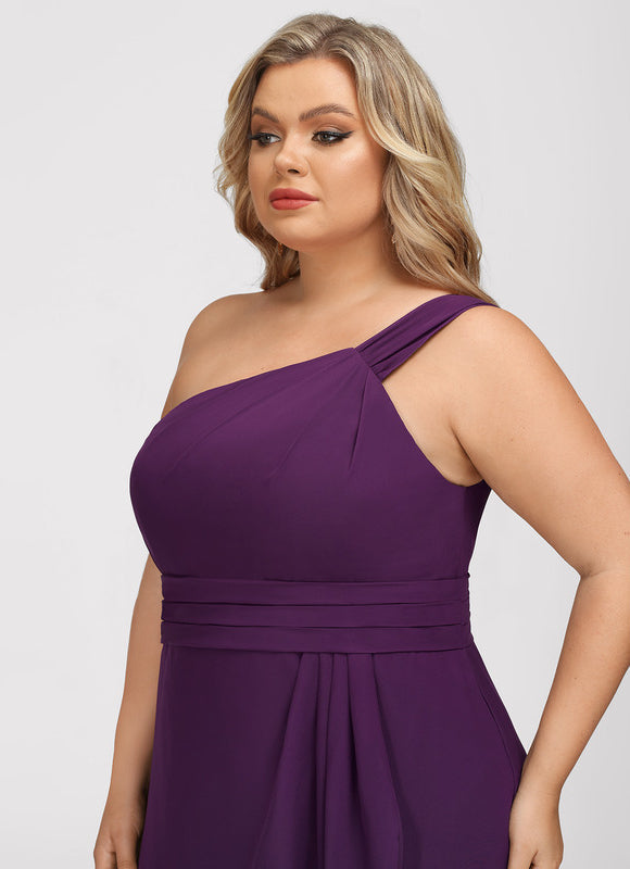 Robe Asymétrique Violet Drapée - gallery 9