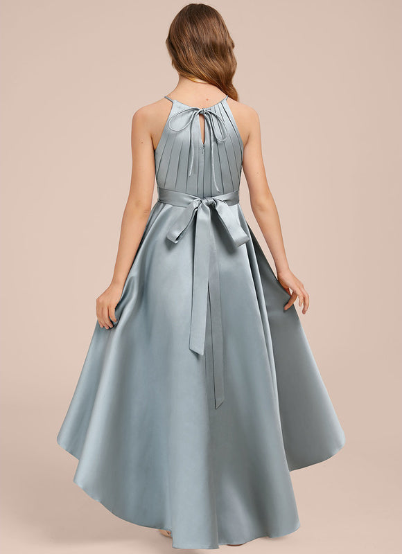 Robe Asymétrique Satin Fluide - gallery 1