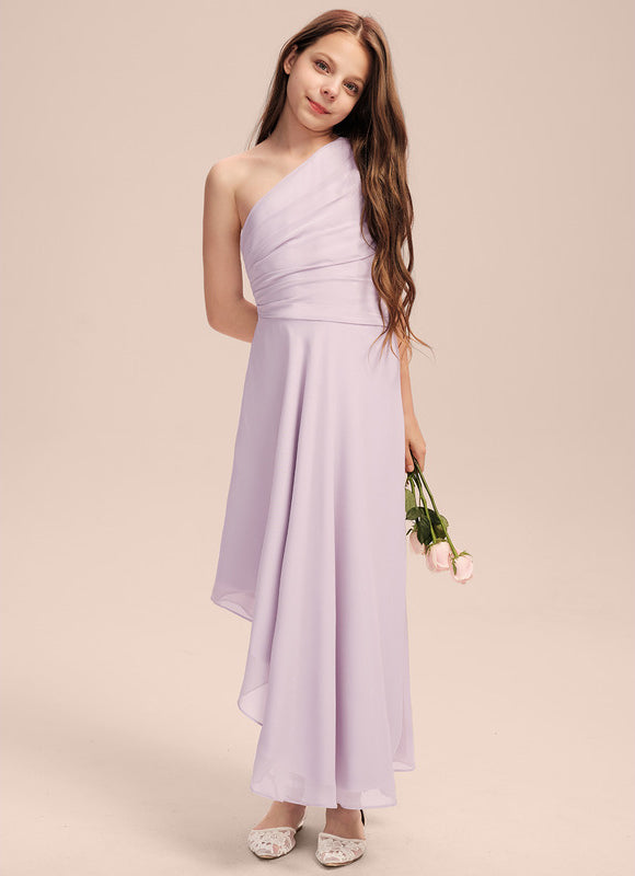 Robe Asymétrique Mousseline Lavande