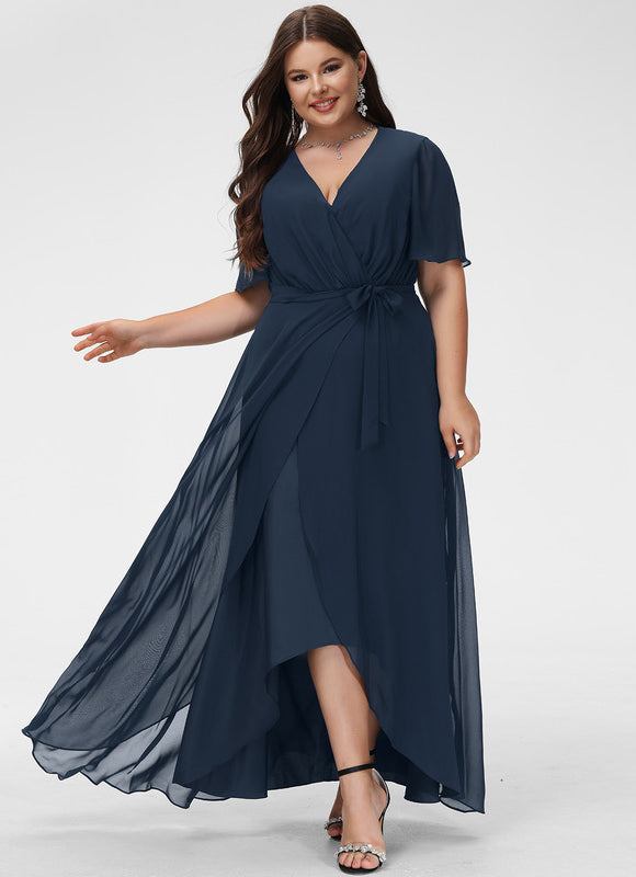 Robe Asymétrique Mousseline Vaporeuse - gallery 5