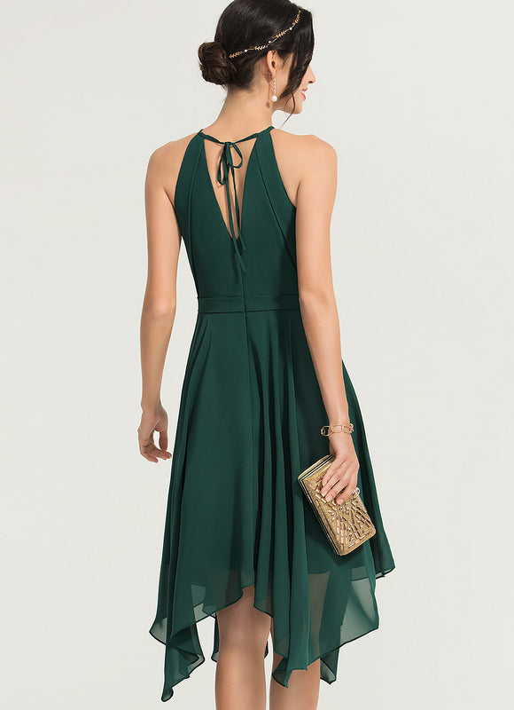 Robe Asymétrique Chic Asymétrique Perlé - gallery 4