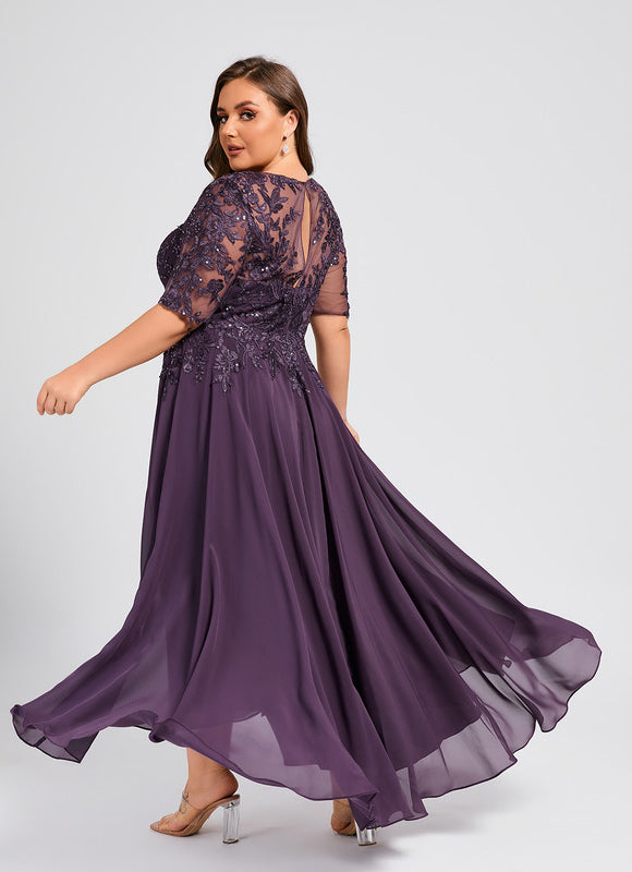 Robe Grande Taille Asymétrique - gallery 8