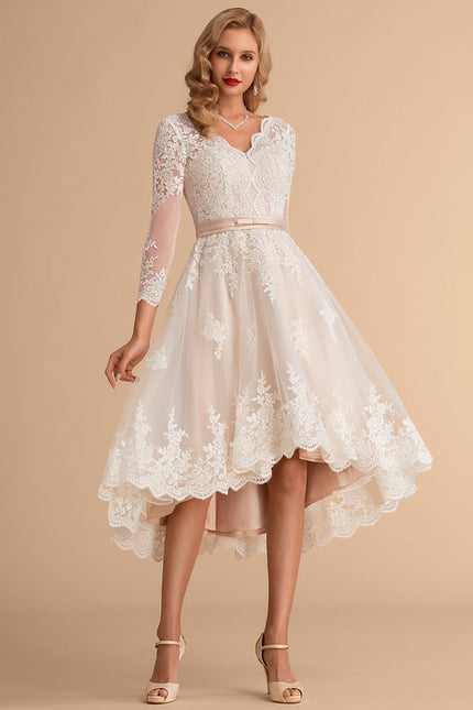 Robe Asymétrique Dentelle Champêtre