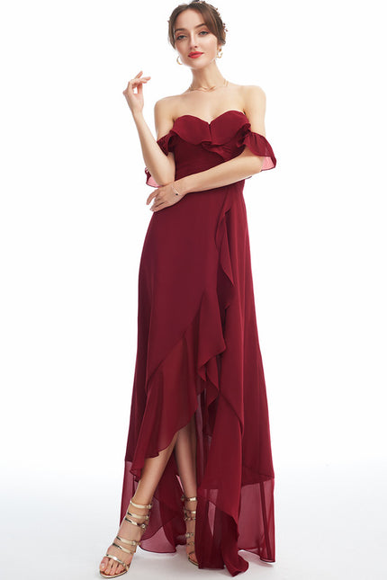 Robe Asymétrique Mousseline Volante - gallery 2