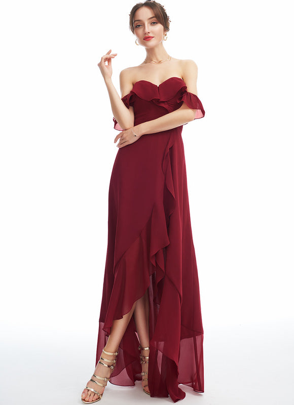 Robe Asymétrique Mousseline Volante - gallery 2