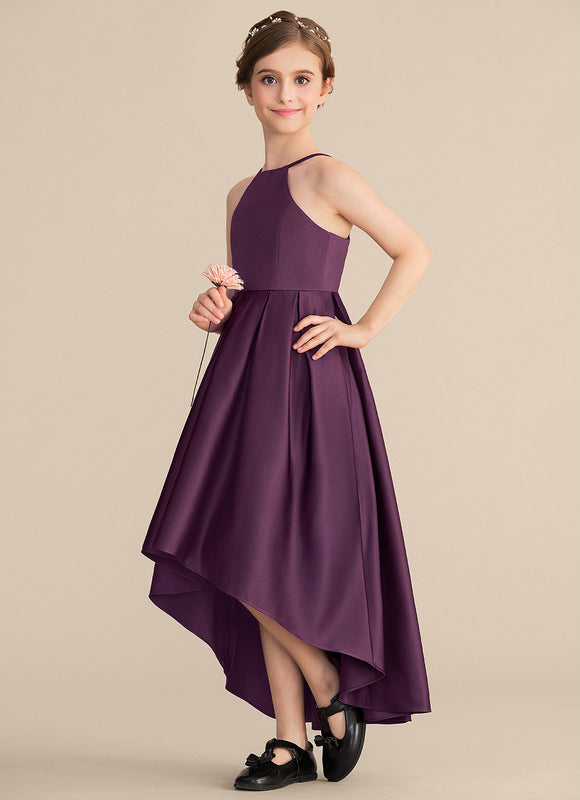 Robe Asymétrique Satin Fluide - gallery 2