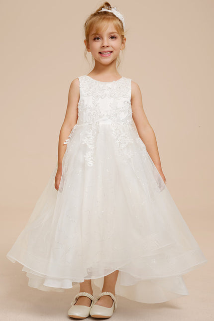 Robe Asymétrique Tulle Blanche - gallery 3