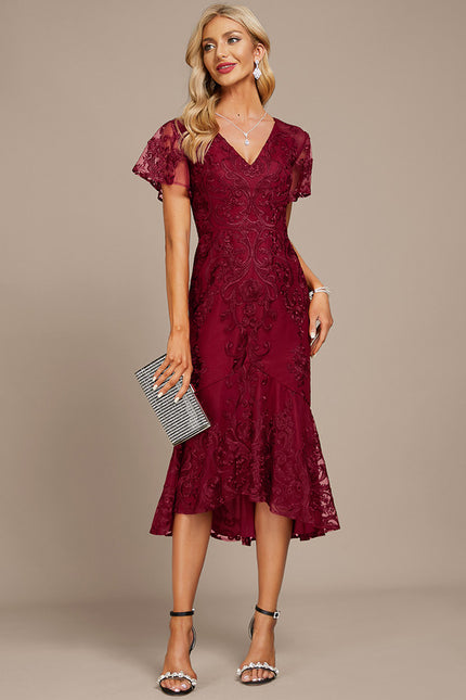Robe Asymétrique Luxe Bordée - gallery 1