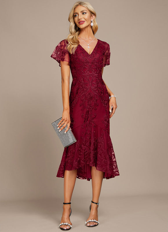 Robe Asymétrique Luxe Bordée - gallery 1