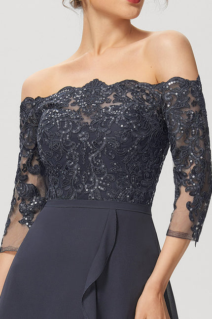 Robe Asymétrique Soirée Brodée - gallery 4