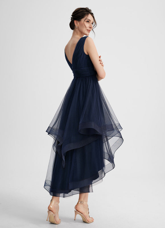 Robe Asymétrique Tulle Aérienne - gallery 3