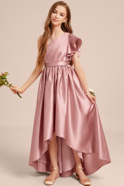 Robe Asymétrique Satin Lilas - gallery 3