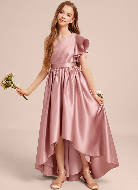 Robe Asymétrique Satin Lilas - gallery 3