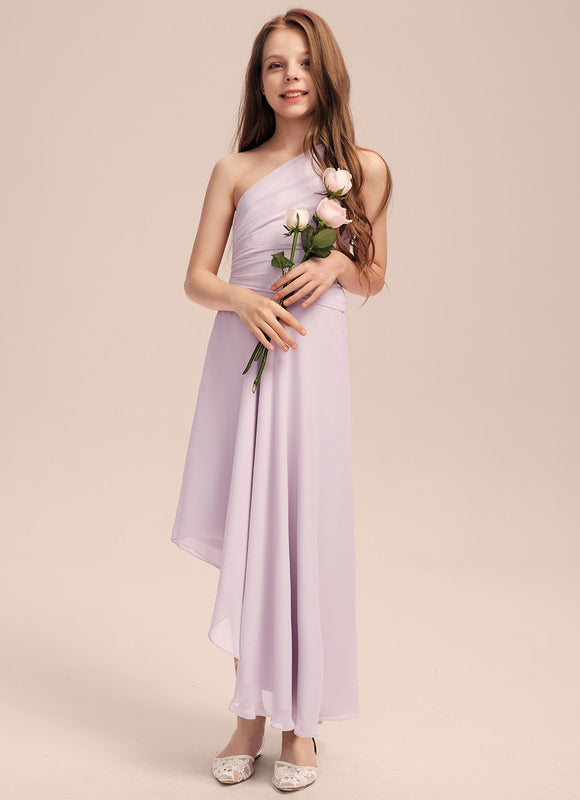 Robe Asymétrique Mousseline Lavande - gallery 4