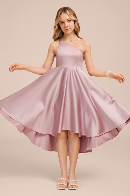 Robe Asymétrique Satin Lilas - gallery 4