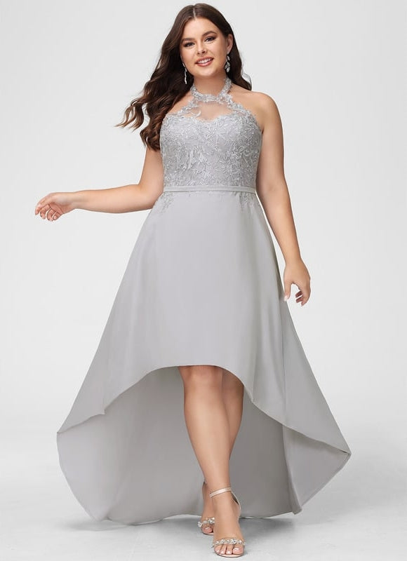 Robe Asymétrique Dentelle Couture - gallery 5
