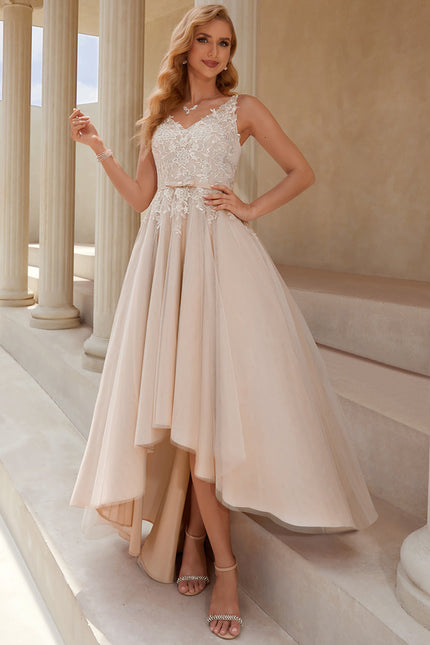 Robe Asymétrique Tulle Nude - gallery 5