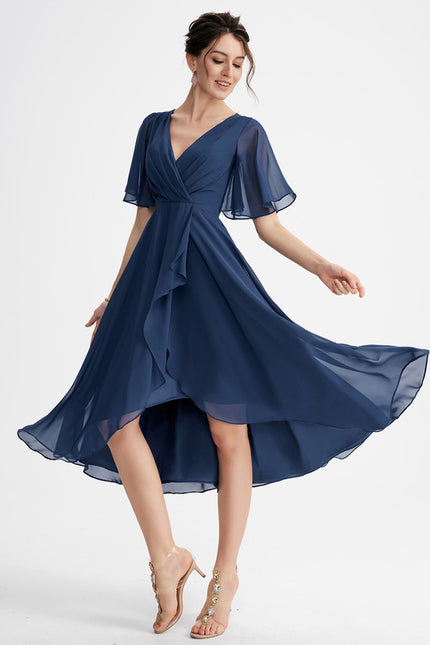Robe Asymétrique Fluide Vert Pâle - gallery 6