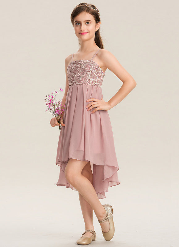 Robe Asymétrique Élégante Rosée - gallery 1