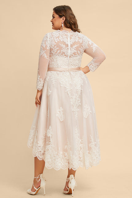 Robe Asymétrique Dentelle Champêtre - gallery 7
