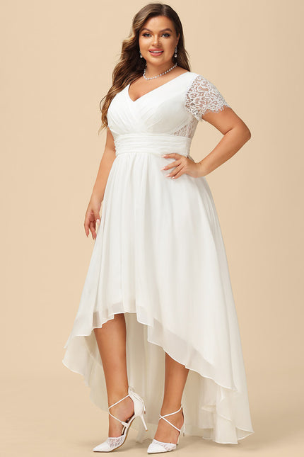 Robe Asymétrique Élégante Dentelle - gallery 9