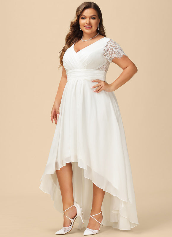 Robe Asymétrique Élégante Dentelle - gallery 9