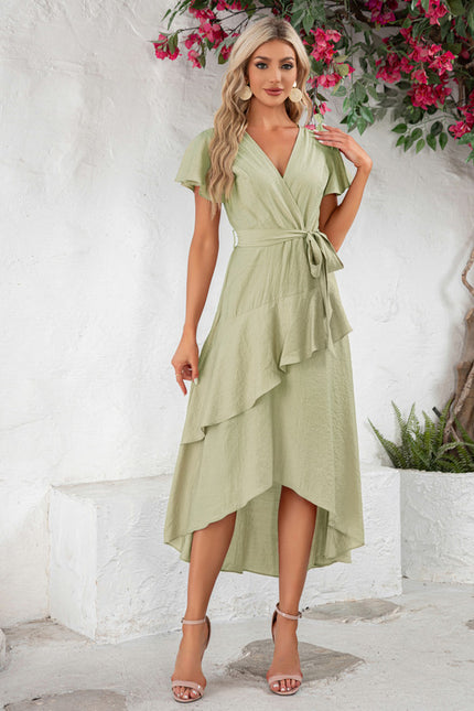 Robe Asymétrique Fluide Rose - gallery 8