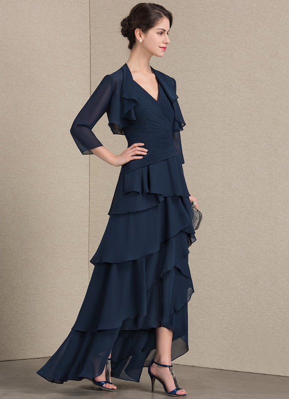Robe Asymétrique Fluide Argentée - gallery 1
