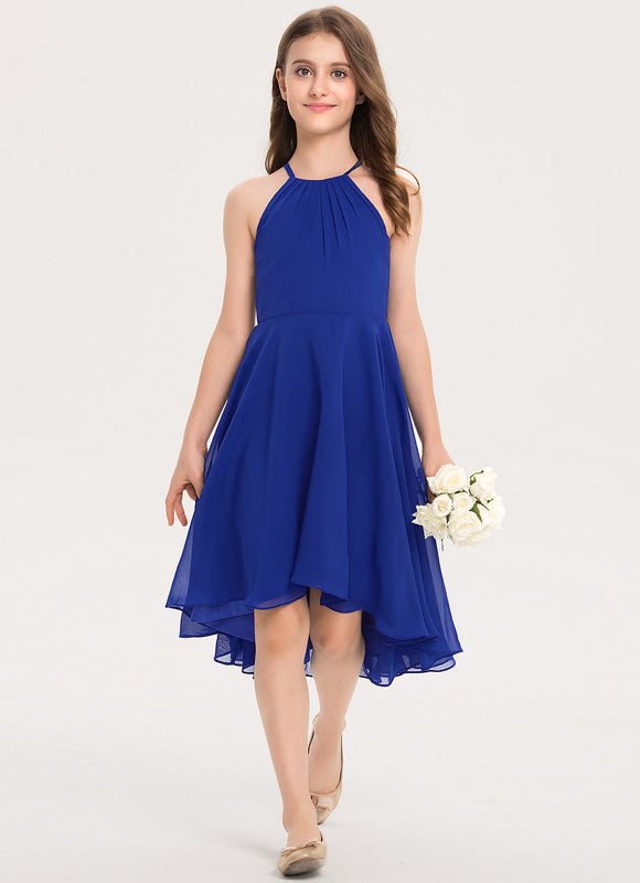 Robe Asymétrique Bleu Cobalt Fluide