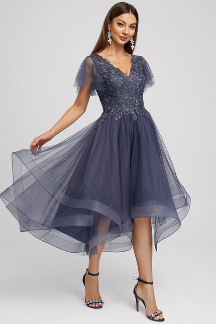 Robe Asymétrique Tulle Asymétrique Scintillante - gallery 3