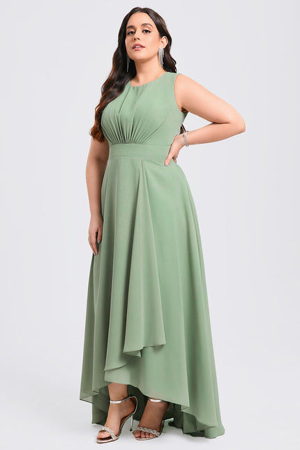 Robe Asymétrique Fluide Vert Émeraude - gallery 6