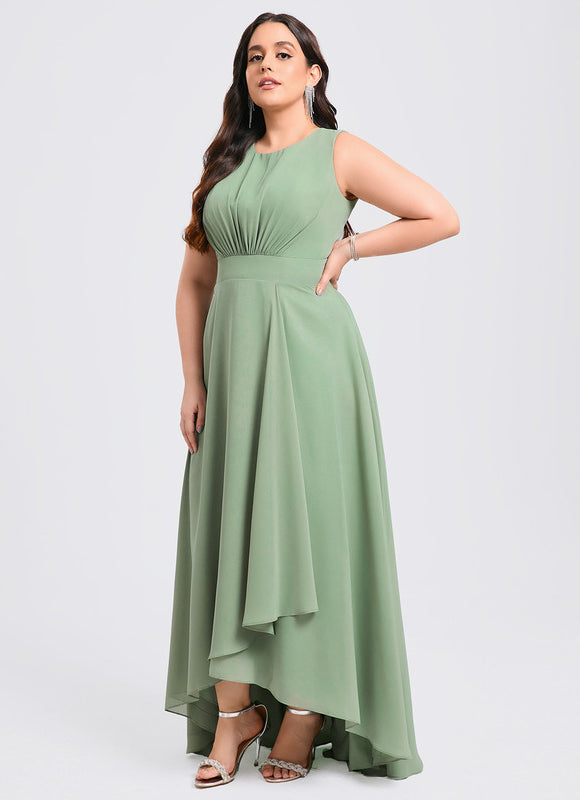 Robe Asymétrique Fluide Vert Émeraude - gallery 6