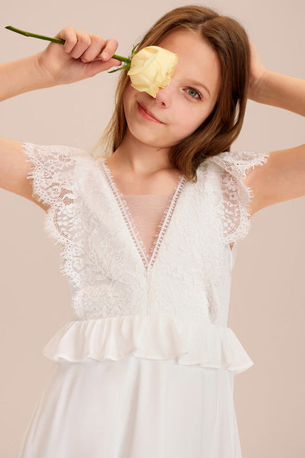 Robe Blanche Asymétrique Mariage - gallery 7