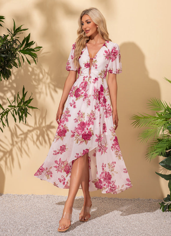 Robe Asymétrique Maxi Vaporeuse - gallery 2