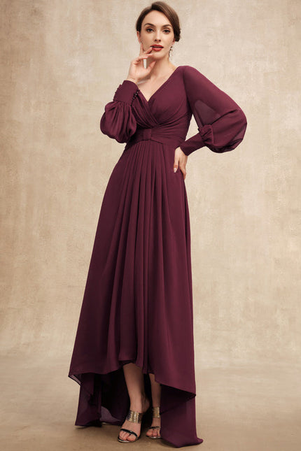 Robe Asymétrique Violette Flottante - gallery 2