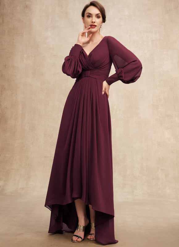 Robe Asymétrique Violette Flottante - gallery 2