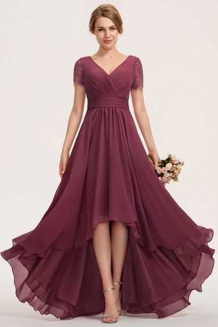 Robe Asymétrique Fluide Dentelle Marine