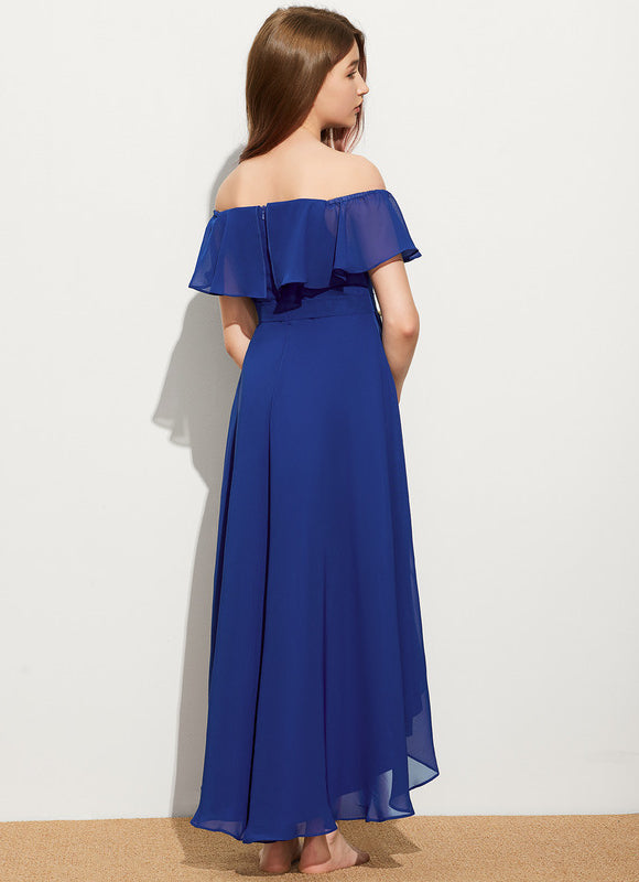 Robe Asymetrique Gaze De Coton - gallery 3